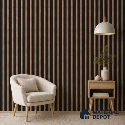 Royal Nut 10 ft x 0.6 ft (3060x180 mm) Dual Tone Arch Design Interior & Exterior Wall & Ceiling Panel - 17 mm | Suitable for Balcony, Facade & Open Area | Width is Subjected to 5% Variation