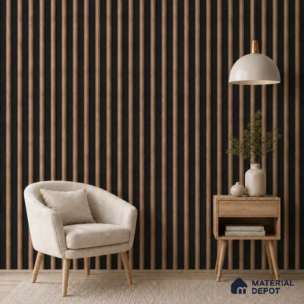 Royal Nut 10 ft x 0.6 ft (3060x180 mm) Dual Tone Arch Design Interior & Exterior Wall & Ceiling Panel - 17 mm | Suitable for Balcony, Facade & Open Area | Width is Subjected to 5% Variation