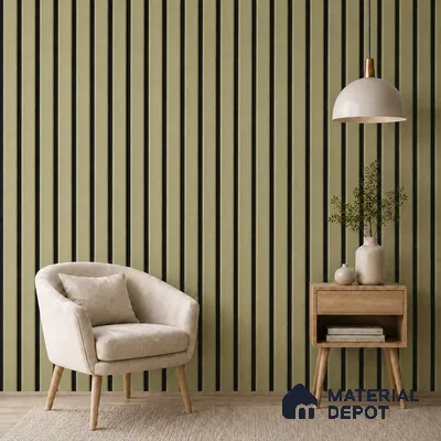 Gold 10 ft x 0.5 ft (3060x150 mm) Dual Tone Linea Design Interior & Exterior Wall & Ceiling Panel - 15 mm | Suitable for Balcony, Facade & Open Area | Width is Subjected to 5% Variation