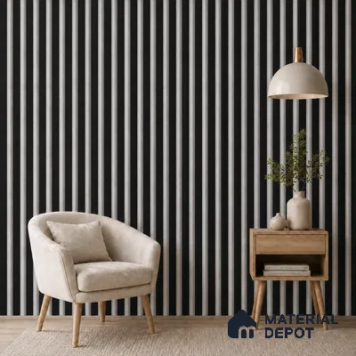Silver 10 ft x 0.6 ft (3060x180 mm) Dual Tone Arch Design Interior & Exterior Wall & Ceiling Panel - 17 mm | Suitable for Balcony, Facade & Open Area | Width is Subjected to 5% Variation