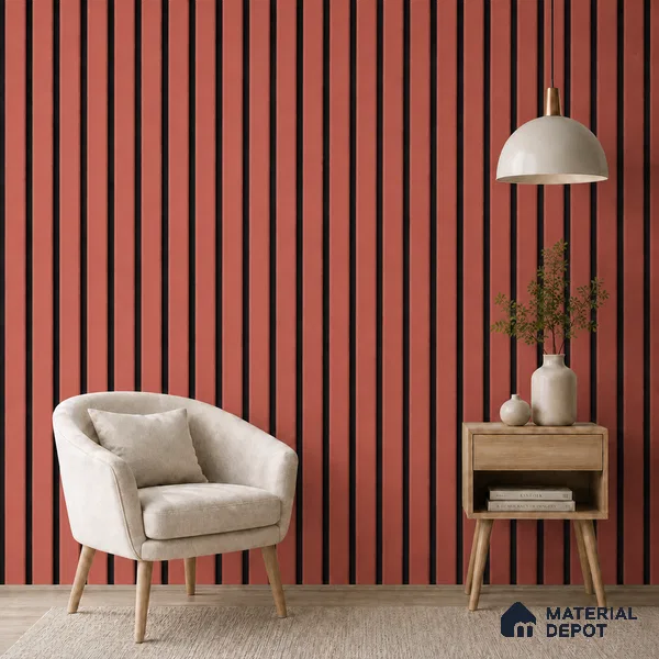 Copper 10 ft x 0.5 ft (3060x150 mm) Dual Tone Linea Design Interior & Exterior Wall & Ceiling Panel - 15 mm | Suitable for Balcony, Facade & Open Area | Width is Subjected to 5% Variation