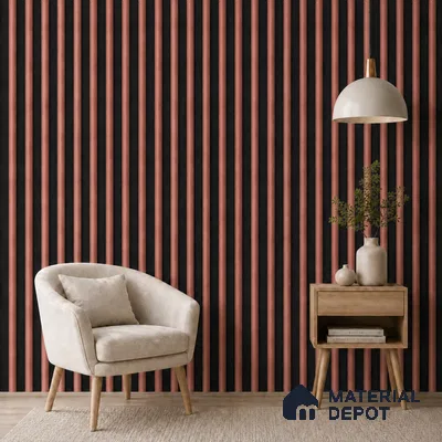Copper 10 ft x 0.6 ft (3060x180 mm) Dual Tone Arch Design Interior & Exterior Wall & Ceiling Panel - 17 mm | Suitable for Balcony, Facade & Open Area | Width is Subjected to 5% Variation