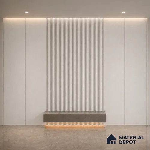 Pearl 10 ft x 0.45 ft (3060x140 mm) Pyramid Design Interior & Exterior Wall & Ceiling Panel - 14 mm | Suitable for Balcony, Facade & Open Area | Width is Subjected to 5% Variation