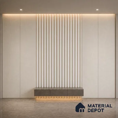 Pearl 10 ft x 0.6 ft (3060x180 mm) Arch Design Interior & Exterior Wall & Ceiling Panel - 17 mm | Suitable for Balcony, Facade & Open Area | Width is Subjected to 5% Variation