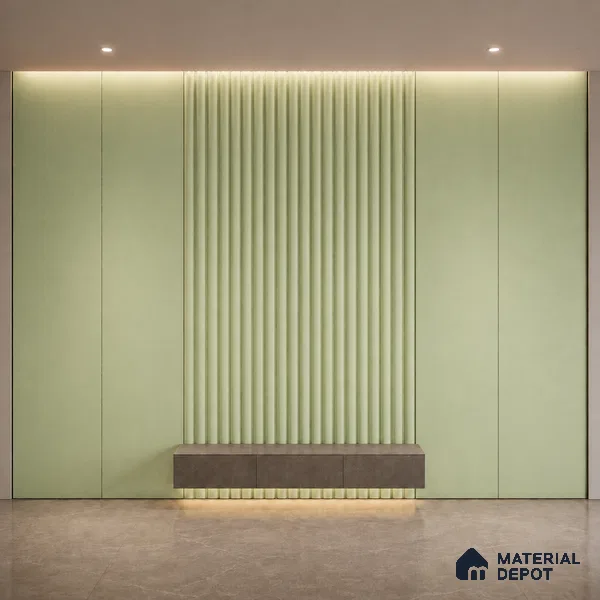Mint Green 10 ft x 0.6 ft (3060x180 mm) Pastel Arch Design Interior & Exterior Wall & Ceiling Panel - 17 mm | Suitable for Balcony, Facade & Open Area | Width is Subjected to 5% Variation
