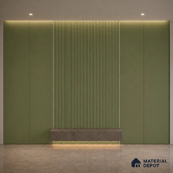 Forest Green 10 ft x 0.5 ft (3060x150 mm) Pastel Linea Design Interior & Exterior Wall & Ceiling Panel - 15 mm | Suitable for Balcony, Facade & Open Area | Width is Subjected to 5% Variation