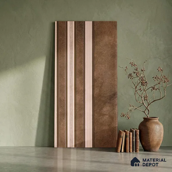 Wooden Look PN 06033 8 ft x 4.9 inch Charcoal Panel - 12 mm | Suitable for Feature Wall, TV Unit & Living Room | Width is Subjected to 5% Variation