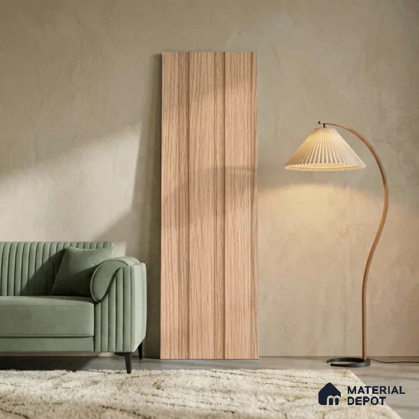 Wooden Look PN 00800 9.5 ft x 4.9 inch Charcoal Panel - 12 mm | Suitable for Feature Wall, TV Unit & Living Room | Width is Subjected to 5% Variation