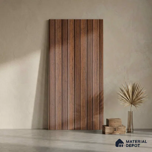 Wooden Look PN 00830 9.5 ft x 4.7 inch Charcoal Panel - 12 mm | Suitable for Feature Wall, TV Unit & Living Room | Width is Subjected to 5% Variation
