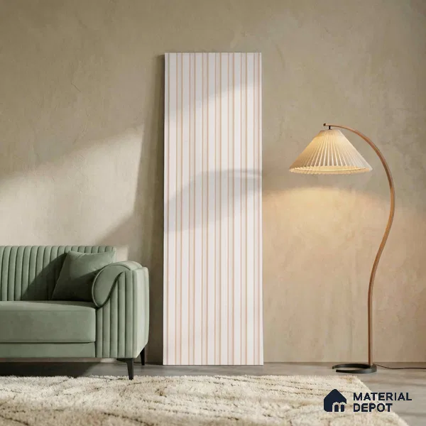 Cream Plain Colour Look PN 02562 9 ft x 4.9 inch Charcoal Panel - 8 mm | Suitable for Feature Wall, TV Unit & Living Room | Width is Subjected to 5% Variation