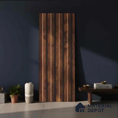 Wooden Look PN 02780 9 ft x 6.7 inch Charcoal Panel - 14 mm | Suitable for Feature Wall, TV Unit & Living Room | Width is Subjected to 5% Variation