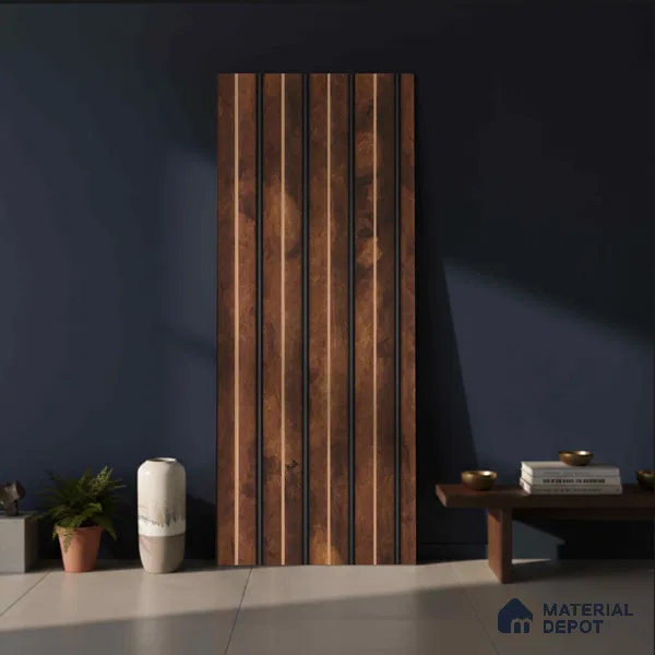 Wooden Look PN 02780 9 ft x 6.7 inch Charcoal Panel - 14 mm | Suitable for Feature Wall, TV Unit & Living Room | Width is Subjected to 5% Variation