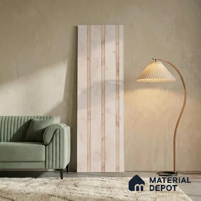 Cream Plain Colour Look PN 02784 9 ft x 4.9 inch Charcoal Panel - 12 mm | Suitable for Feature Wall, TV Unit & Living Room | Width is Subjected to 5% Variation