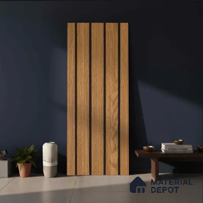 Wooden Look PN 02804 9 ft x 6.7 inch Charcoal Panel - 14 mm | Suitable for Feature Wall, TV Unit & Living Room | Width is Subjected to 5% Variation