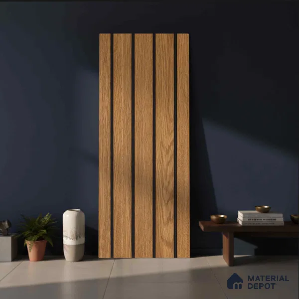 Wooden Look PN 02804 9 ft x 6.7 inch Charcoal Panel - 14 mm | Suitable for Feature Wall, TV Unit & Living Room | Width is Subjected to 5% Variation