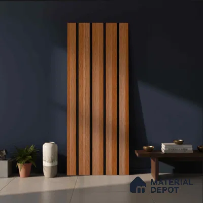 Wooden Look PN 02806 9 ft x 6.7 inch Charcoal Panel - 14 mm | Suitable for Feature Wall, TV Unit & Living Room | Width is Subjected to 5% Variation