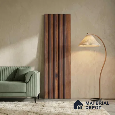 Wooden Look PN 02821 9 ft x 4.9 inch Charcoal Panel - 11 mm | Suitable for Feature Wall, TV Unit & Living Room | Width is Subjected to 5% Variation