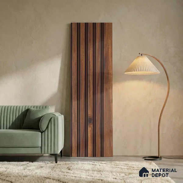 Wooden Look PN 02821 9 ft x 4.9 inch Charcoal Panel - 11 mm | Suitable for Feature Wall, TV Unit & Living Room | Width is Subjected to 5% Variation