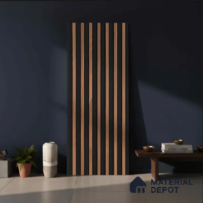 Wooden Look PN 03531 9.5 ft x 4.8 inch Charcoal Panel - 11 mm | Suitable for Feature Wall, TV Unit & Living Room | Width is Subjected to 5% Variation
