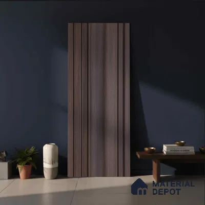 Wooden Look PN 03554 9.5 ft x 4.7 inch Charcoal Panel - 12 mm | Suitable for Feature Wall, TV Unit & Living Room | Width is Subjected to 5% Variation