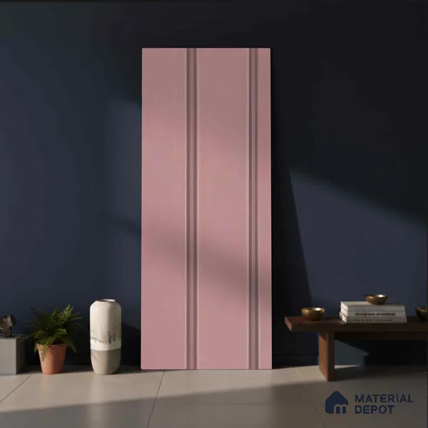 Pink Plain Colour Look PN 03563 9.5 ft x 4.8 inch Charcoal Panel - 11 mm | Suitable for Feature Wall, TV Unit & Living Room | Width is Subjected to 5% Variation