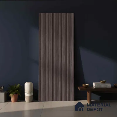 Wooden Look PN 03569 9.5 ft x 4.4 inch Charcoal Panel - 8 mm | Suitable for Feature Wall, TV Unit & Living Room | Width is Subjected to 5% Variation