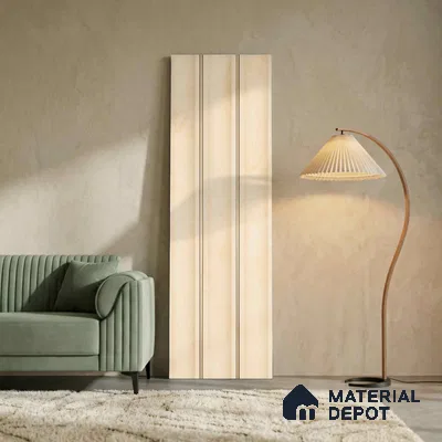 Ivory Marble Look PN 04070 B 9.5 ft x 4.9 inch Charcoal Panel - 12 mm | Suitable for Feature Wall, TV Unit & Living Room | Width is Subjected to 5% Variation