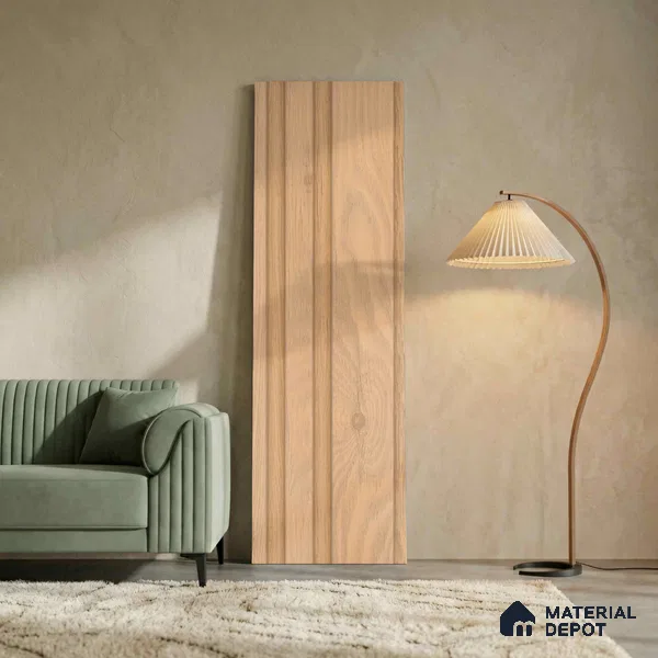 Wooden Look PN 04609 9.5 ft x 4.9 inch Charcoal Panel - 12 mm | Suitable for Feature Wall, TV Unit & Living Room | Width is Subjected to 5% Variation