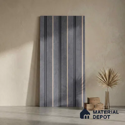 Grey Marble Look PN 04613 9.5 ft x 4.7 inch Charcoal Panel - 12 mm | Suitable for Feature Wall, TV Unit & Living Room | Width is Subjected to 5% Variation
