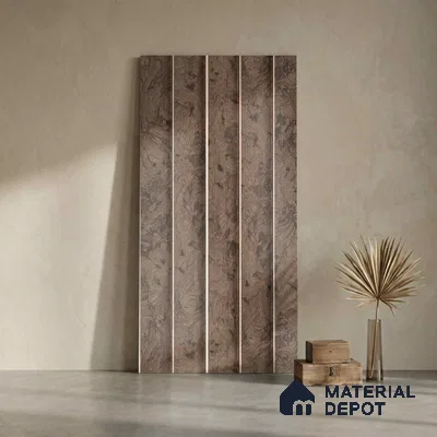 Brown Marble Look PN 04629 9.5 ft x 4.7 inch Charcoal Panel - 12 mm | Suitable for Feature Wall, TV Unit & Living Room | Width is Subjected to 5% Variation