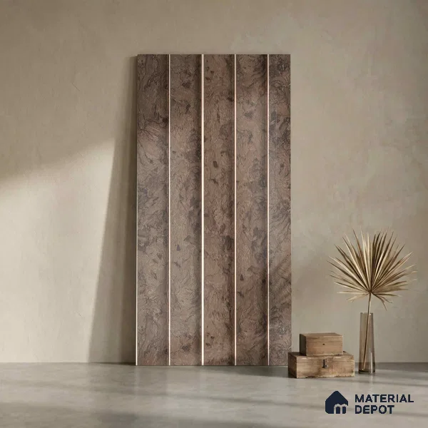 Brown Marble Look PN 04629 9.5 ft x 4.7 inch Charcoal Panel - 12 mm | Suitable for Feature Wall, TV Unit & Living Room | Width is Subjected to 5% Variation