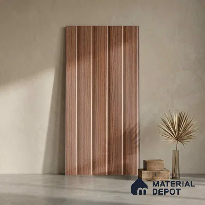 Wooden Look PN 04631 9.5 ft x 4.7 inch Charcoal Panel - 12 mm | Suitable for Feature Wall, TV Unit & Living Room | Width is Subjected to 5% Variation