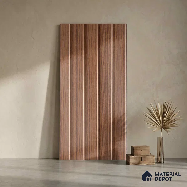 Wooden Look PN 04631 9.5 ft x 4.7 inch Charcoal Panel - 12 mm | Suitable for Feature Wall, TV Unit & Living Room | Width is Subjected to 5% Variation