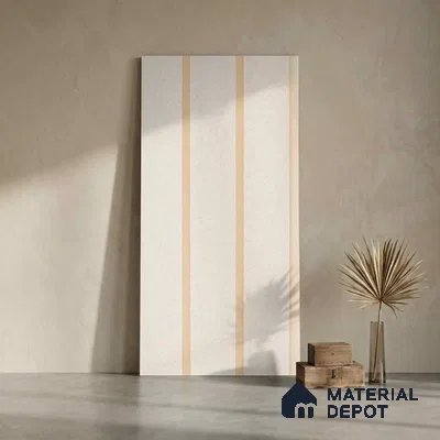 Ivory Fabric Look PN 04647 9.5 ft x 4.7 inch Charcoal Panel - 12 mm | Suitable for Feature Wall, TV Unit & Living Room | Width is Subjected to 5% Variation