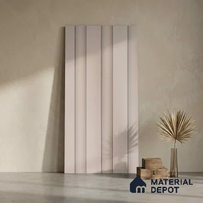 Beige Plain Colour Look PN 04873 B 9.5 ft x 4.7 inch Charcoal Panel - 12 mm | Suitable for Feature Wall, TV Unit & Living Room | Width is Subjected to 5% Variation