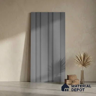 Grey Plain Colour Look PN 04878 9.5 ft x 4.7 inch Charcoal Panel - 12 mm | Suitable for Feature Wall, TV Unit & Living Room | Width is Subjected to 5% Variation