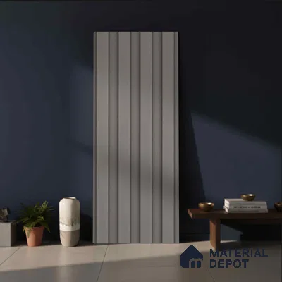 Grey Plain Colour Look PN 04883 B 9.5 ft x 4.7 inch Charcoal Panel - 12 mm | Suitable for Feature Wall, TV Unit & Living Room | Width is Subjected to 5% Variation