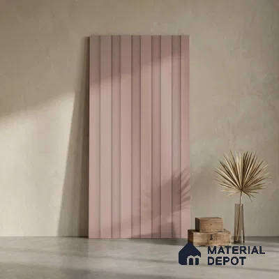 Pink Plain Colour Look PN 04884 9.5 ft x 4.7 inch Charcoal Panel - 12 mm | Suitable for Feature Wall, TV Unit & Living Room | Width is Subjected to 5% Variation