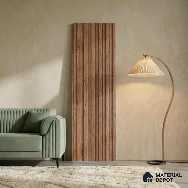 Wooden Look PN 05124 9 ft x 4.9 inch Charcoal Panel - 12 mm | Suitable for Feature Wall, TV Unit & Living Room | Width is Subjected to 5% Variation