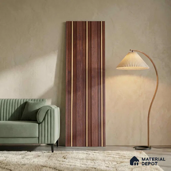 Wooden Look PN 05655 9.5 ft x 4.9 inch Charcoal Panel - 11 mm | Suitable for Feature Wall, TV Unit & Living Room | Width is Subjected to 5% Variation