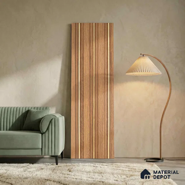 Wooden Look PN 05656 9.5 ft x 4.9 inch Charcoal Panel - 11 mm | Suitable for Feature Wall, TV Unit & Living Room | Width is Subjected to 5% Variation