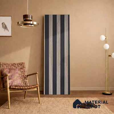 Wooden Look PN 05760 9.5 ft x 7.8 inch Charcoal Panel - 12 mm | Suitable for Feature Wall, TV Unit & Living Room | Width is Subjected to 5% Variation