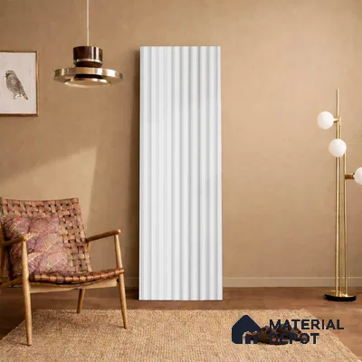 White Plain Colour Look PN 05761 9.5 ft x 7.8 inch Charcoal Panel - 12 mm | Suitable for Feature Wall, TV Unit & Living Room | Width is Subjected to 5% Variation