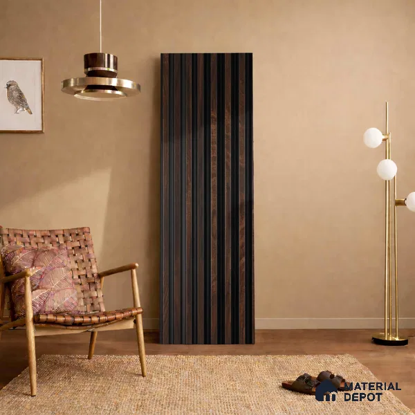Wooden Look PN 05764 9.5 ft x 7.8 inch Charcoal Panel - 12 mm | Suitable for Feature Wall, TV Unit & Living Room | Width is Subjected to 5% Variation