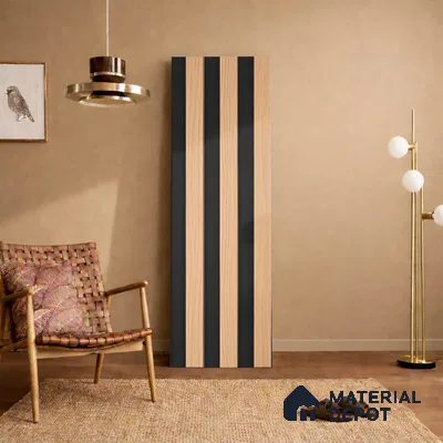 Wooden Look PN 05765 9.5 ft x 7.8 inch Charcoal Panel - 12 mm | Suitable for Feature Wall, TV Unit & Living Room | Width is Subjected to 5% Variation