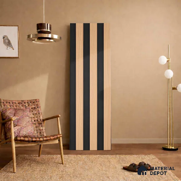 Wooden Look PN 05765 9.5 ft x 7.8 inch Charcoal Panel - 12 mm | Suitable for Feature Wall, TV Unit & Living Room | Width is Subjected to 5% Variation