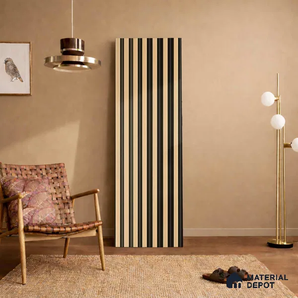 Gold Metallic Look PN 05769 9.5 ft x 7.8 inch Charcoal Panel - 12 mm | Suitable for Feature Wall, TV Unit & Living Room | Width is Subjected to 5% Variation