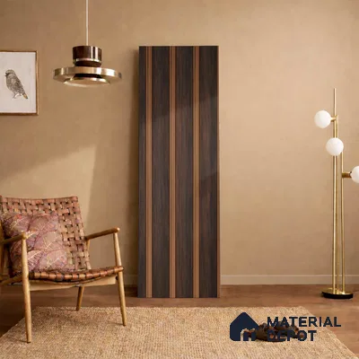 Brown Fabric Look PN 05771 9.5 ft x 7.8 inch Charcoal Panel - 12 mm | Suitable for Feature Wall, TV Unit & Living Room | Width is Subjected to 5% Variation
