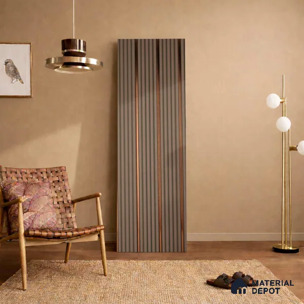 Grey Metallic Look PN 05780 9.5 ft x 7.8 inch Charcoal Panel - 12 mm | Suitable for Feature Wall, TV Unit & Living Room | Width is Subjected to 5% Variation