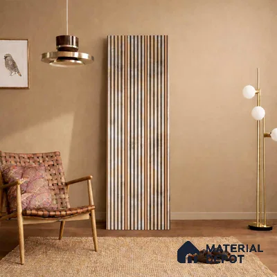 Multi Colour Metallic Look PN 05781 9.5 ft x 7.8 inch Charcoal Panel - 12 mm | Suitable for Feature Wall, TV Unit & Living Room | Width is Subjected to 5% Variation